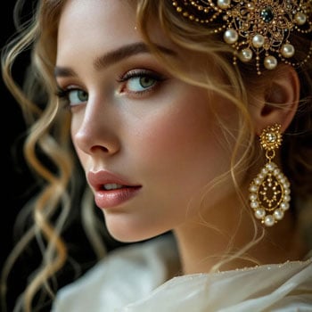 Women wearing a hair adornments jewelry-haj